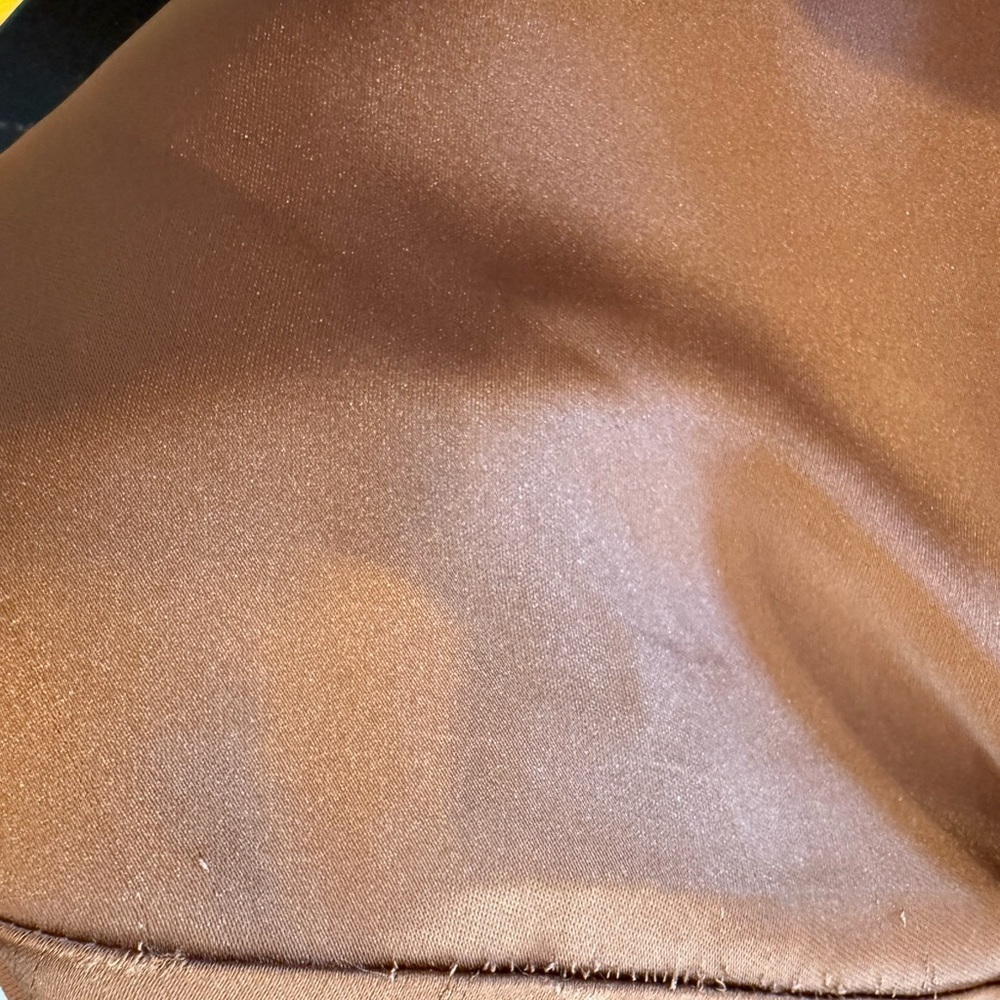 Alice + Olivia Finley Utility Oversized Copper Satin Blouse NWT - Picture 5 of 15